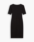 Rib Dress with Lofi Knit, Slim Fit